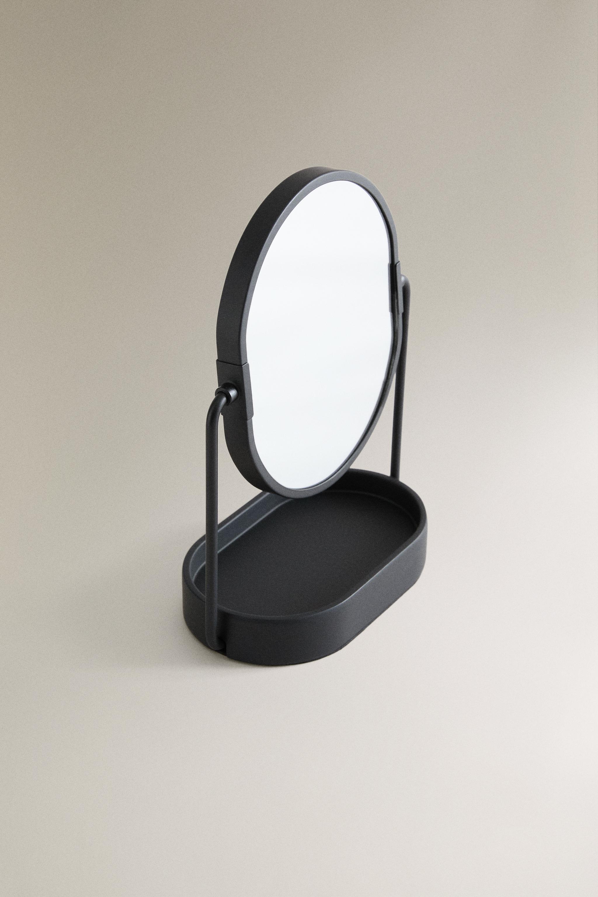 BLACK RESIN VANITY MIRROR